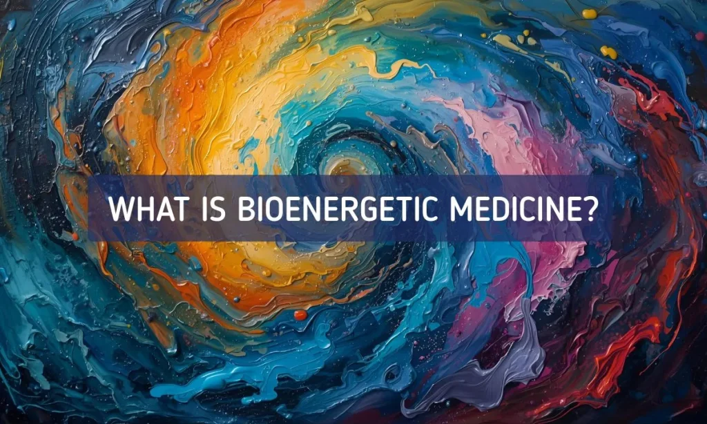 Illustration representing bioenergetic medicine and cellular energy healing.